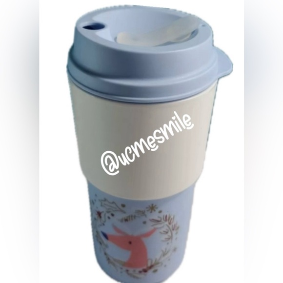 Tupperware Holiday Spirit Reindeer Coffee To-Go Reusable Mug - Picture 3 of 6